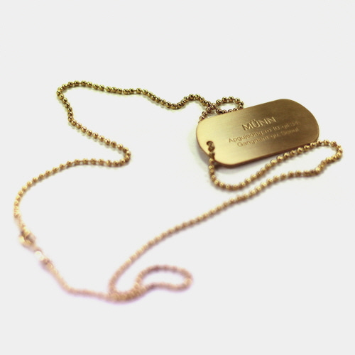 Gold Serial Number Chain Necklace